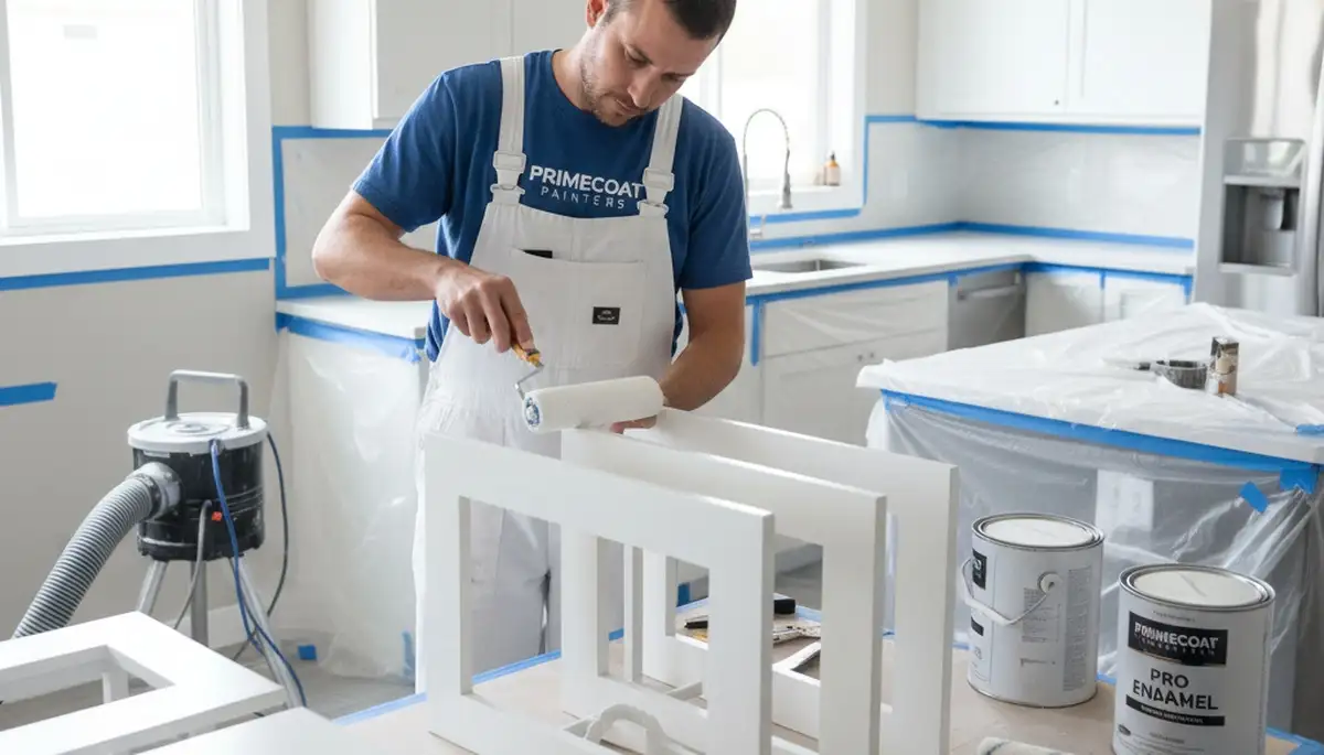 Professional cabinet painting in Kansas City, KS by experienced local house painters