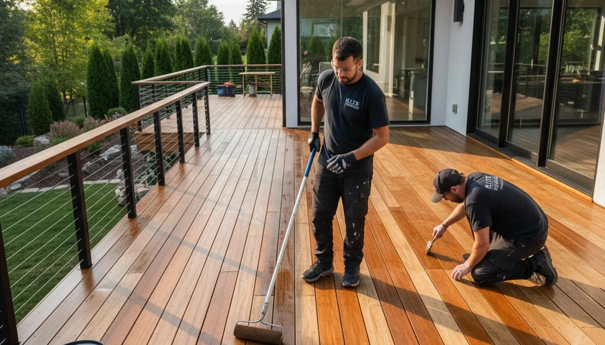 Professional deck staining and wood protection in Kansas City, KS by expert house painters