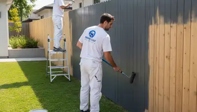 Professional fence painting in Kansas City, KS with weather-resistant exterior wood coatings