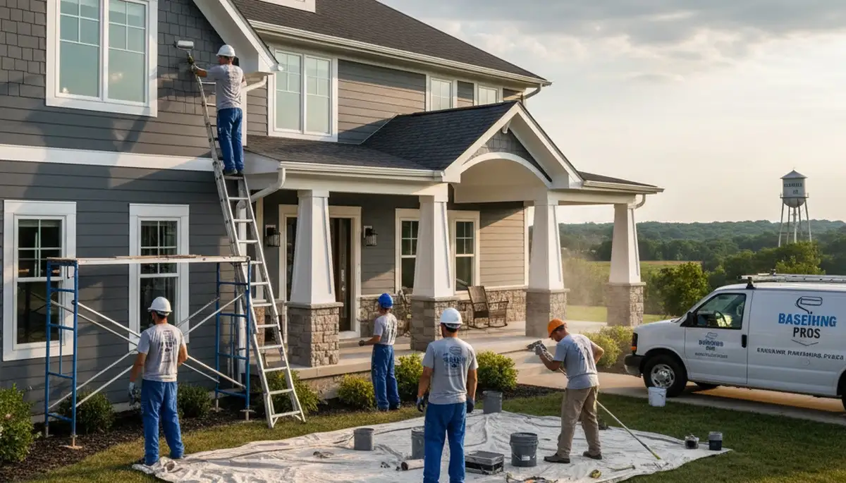 Professional house painting service in Kansas City, KS for exterior home repainting