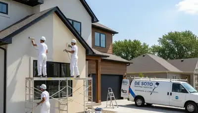 Kansas City, KS house painting service by professional painters for residential exterior and interior projects