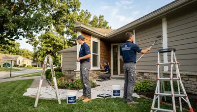 Professional house painters in Kansas City KS providing expert residential exterior painting services