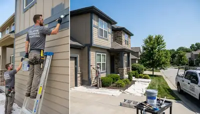 Professional house painters providing exterior home painting services in Kansas City, KS