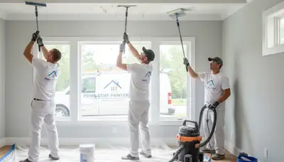Professional popcorn ceiling removal in Kansas City, KS home with smooth finish and clean results